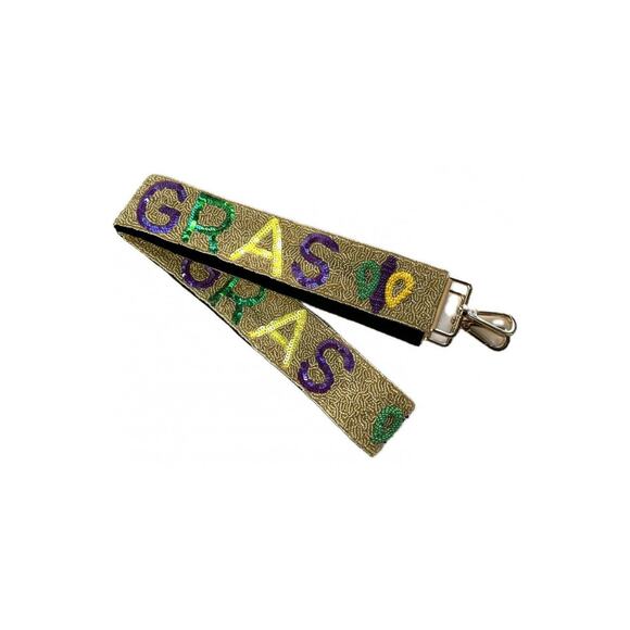 Mardi Gras Beaded Purse Strap - Picture 1 of 2